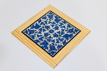 Load image into Gallery viewer, Handcrafted Wood and Ceramic Trivet for Hot Dishes, Hot Pots, and Decor
