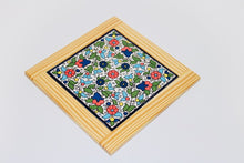 Load image into Gallery viewer, Handcrafted Wood and Ceramic Trivet for Hot Dishes, Hot Pots, and Decor
